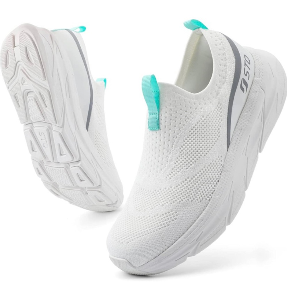 Women’s athletic shoes STQ mesh breathable teal and white NEW size 9.5